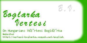 boglarka vertesi business card